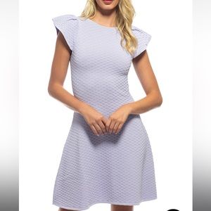 Shoshanna Kathryn Textured Minidress in Lavendar